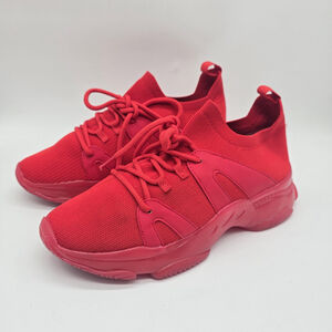ShoeDazzle Red Chunky Sneakers Women’s Size 9